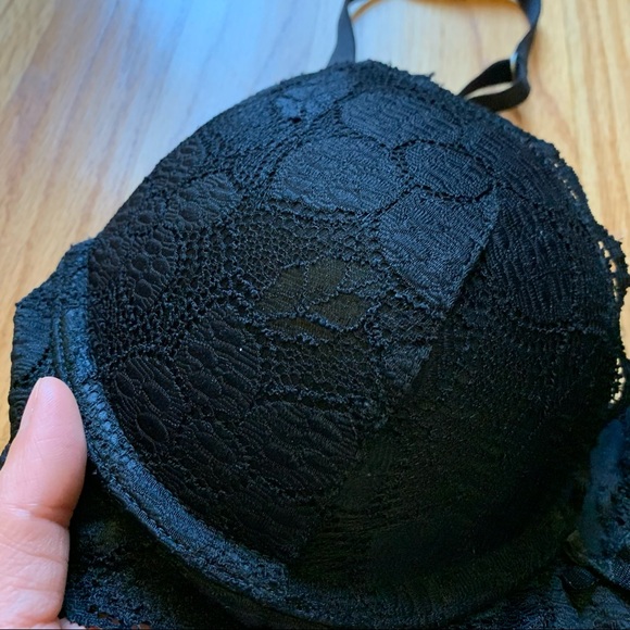 Aerie black lace push up convertible bra - Picture 3 of 8